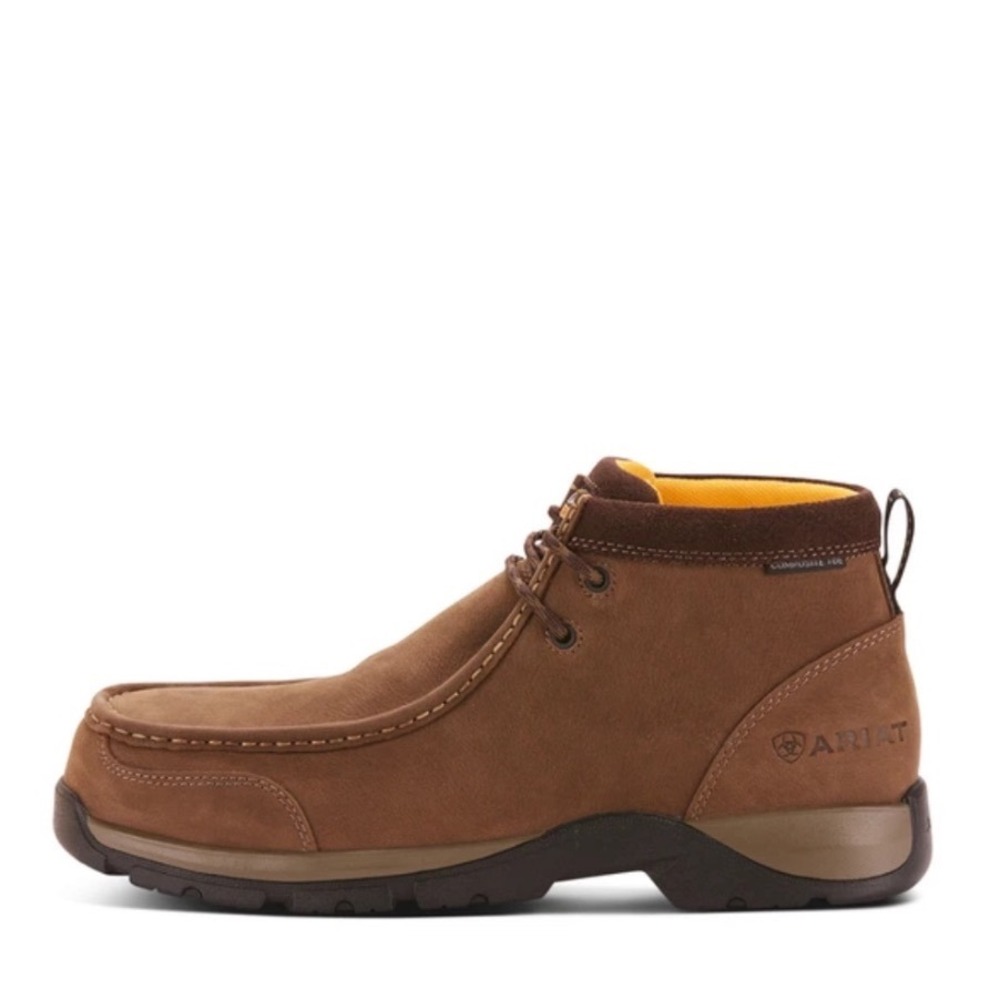 Ariat Edge LTE Moc Composite Toe Work Boots brown leather mens 13 D
